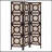 Tan And Cappuccino Circle Pattern 3-Panel Folding Screen