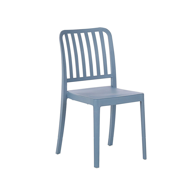 Vanderhoof Stacking Patio Dining Side Chair with Cushion, Blue