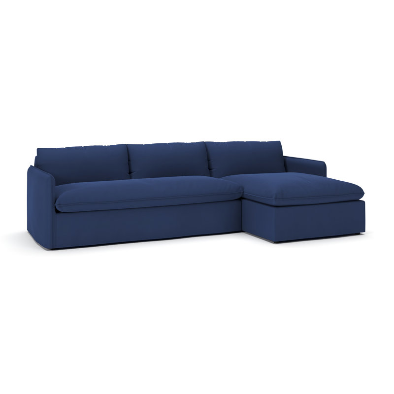Bellatrix 2-Piece Slipcovered Sectional, Canvas Navy Sunbrella® Canvas, Right Hand Facing