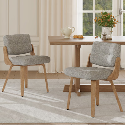 Chaise rembourrée moderne avec structure en bois