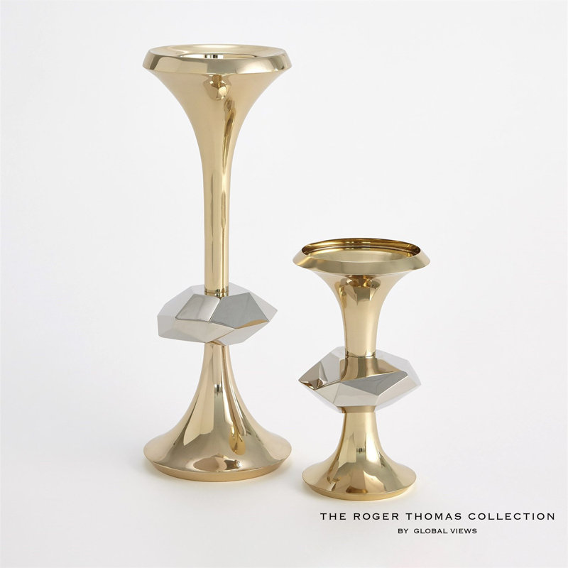 Gabriel Brass Candle Holder-Lg