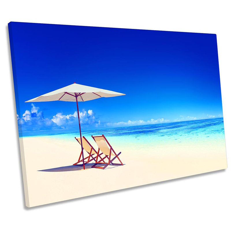 Paradise Beach Holiday - Wrapped Canvas Art Prints, 61cm H x 91.4cm W x 4cm D