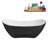 71" Streamline Soaking Freestanding Tub and Tray With Internal Drain-112235478