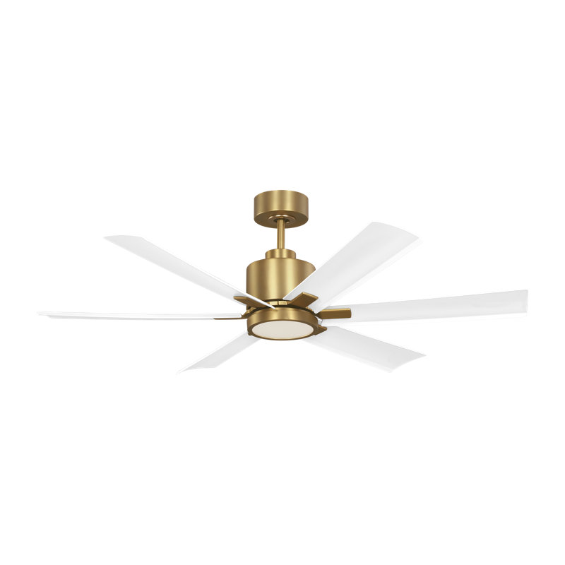 Generation Lighting Fan Teasley Indoor Ceiling Fan with Threaded Downrod, Matte White ABS blades and Handheld Remote