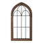 Plaque murale de style campagnard, bois rustique vieilli et décoration murale arquée en métal avec motif de vitre-801421717-713859323