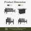 Outdoor Aluminum Furniture Set with Fire Pit Table, Modern Patio Conversation Sets for Porch, Backyard-1105004647