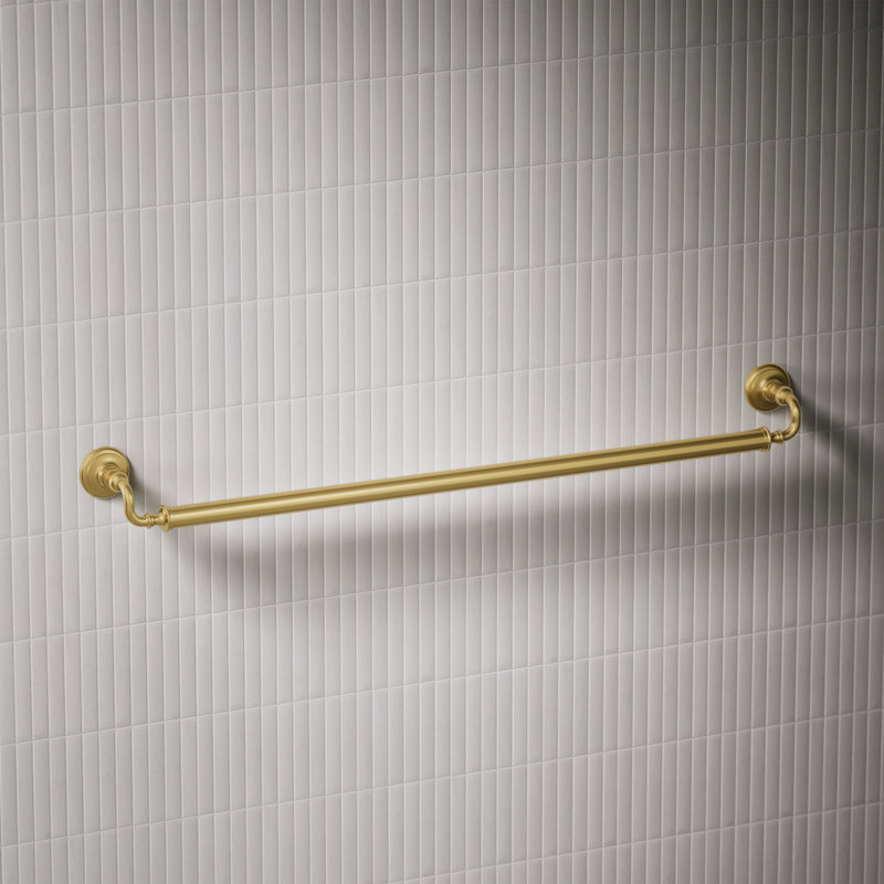 Artifacts Grab Bar, 42"W, Vibrant Brushed Modern Brass