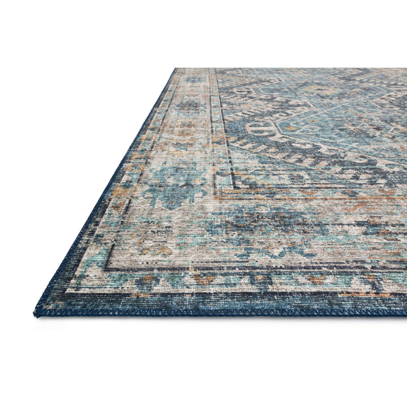 Tapis oriental gris / denim Gelo, Rectangle 9 pi x 12 pi