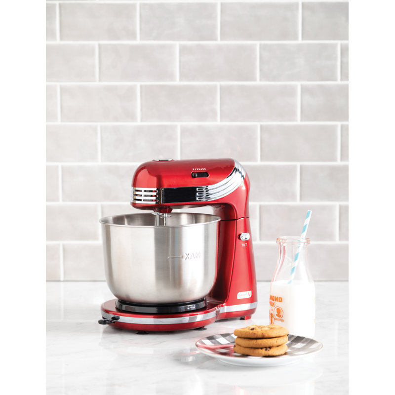 Dash Mixers 6 Speed 2.5 Qt. Stand Mixer, Red
