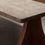 Table de salle à manger rectangulaire grise en bois massif-1672776587