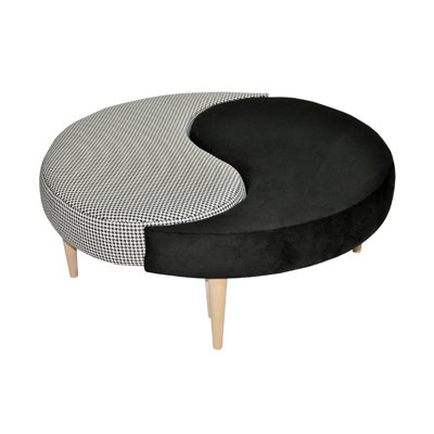 Pastel 100cm Wide Round YinYang Cocktail Ottoman