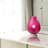 13"H Fuchsia Shade Accent Lamp With A White Marble Pedestal Base - Ivy Bronx