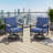 2-Piece All-Aluminum Outdoor Swivel Rocking Armchairs With Cushions-892307205