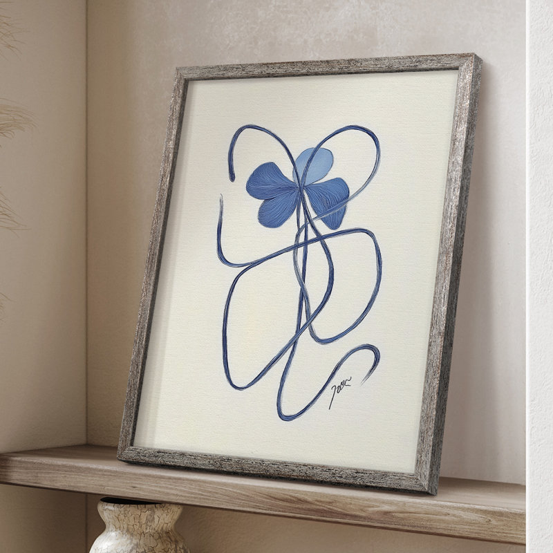Reproduction encadrée FLORAL Series DCLII - bois massif, H 11 po x l 9 po