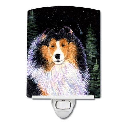 Éclairage de nuit en céramique starry collie