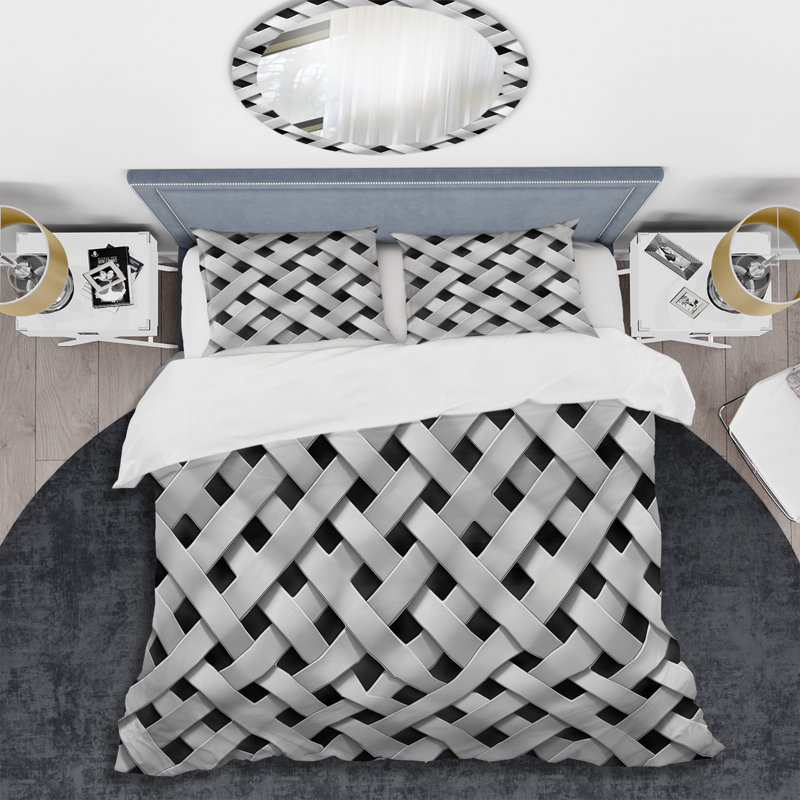 Ensemble de housse de couette Modern, Housse de couette pour grand lit et 2 taies décor
