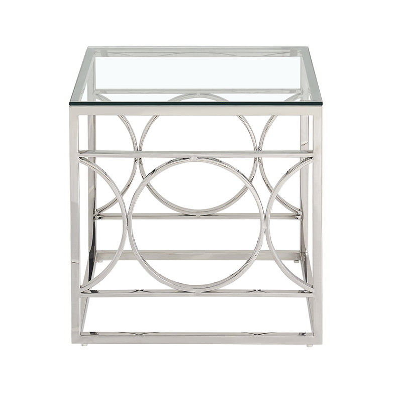 Asai Glass Top Frame End Table
