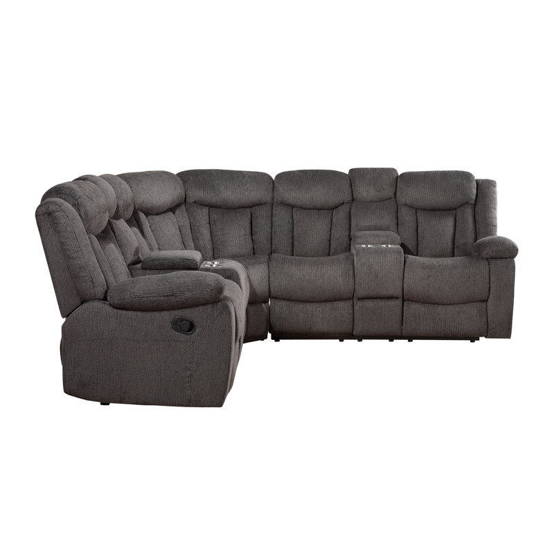Luccardo Dark Brown Upholstered Sectional