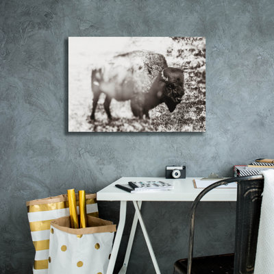 Toile épique «Bison Dream» par Nathan Larson, graffiti épique, 26 po x 18 po