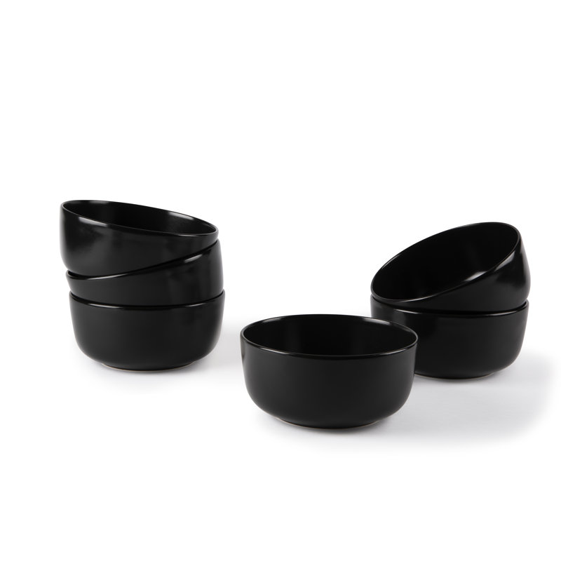 Excelsa Nordic Ceramic Fruit Bowl, Black
