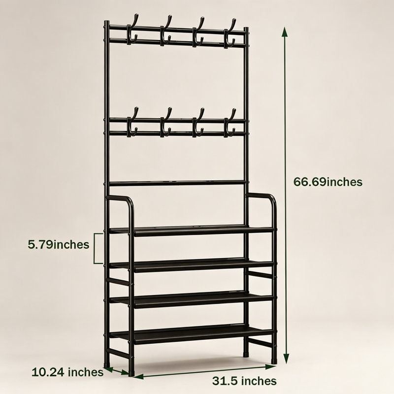 Freestanding 8 - Hook, Black
