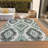 Machine Washable Indoor/Outdoor Xhevrie Seafoam Rug-534893914