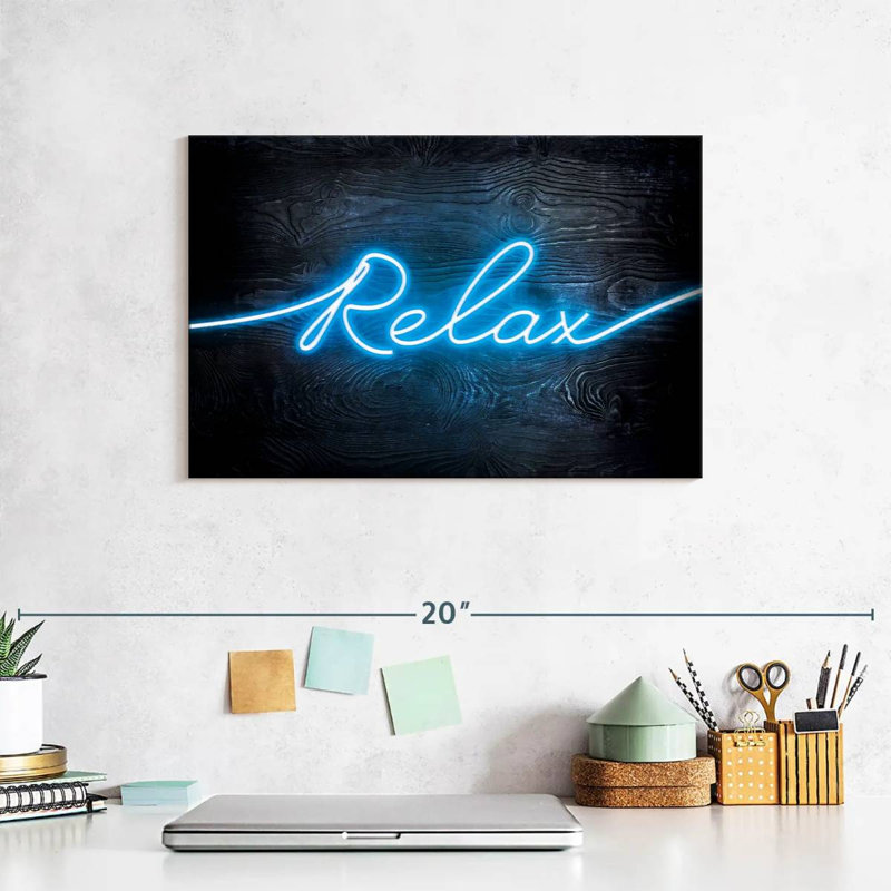 Tergel Relax Blue Neon, 8" H x 12" W