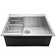 Drop-In 25-in x 22-in Brushed Stainless Steel Single Bowl 1-Hole Kitchen Sink