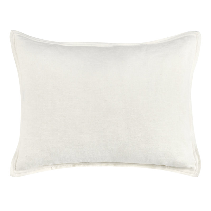 Talia Linen Pillow Sham, Queen, Ivory