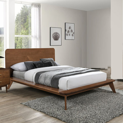 Lit en placage de bois massif 1pc