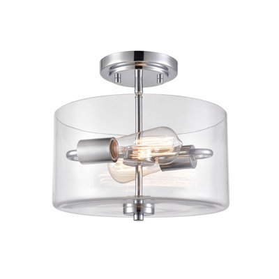 Plafonnier semi-encastré 11 po 2 lumières Verllana