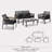 4-piece Outdoor Wicker Patio Conversation Set