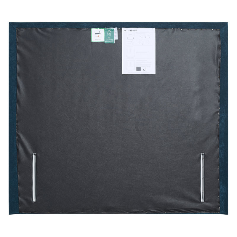 Wirksworth Upholstered Headboard, Double (4'6), Kensington, Kensington Emerald