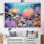 «Blue and Mauve Crown of Anemone - Coastal Coral Under Water», ensemble d'art mural-107734074-107734076