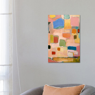 Colour Essay with Pink 1 Piece Wrapped Canvas Wall Art