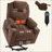 Up To 350 LBS Chenille Power Lift Recliner Chair, Heavy Duty Motion Mechanism With 8-Point Vibration Massage And Lumbar Heating, USB And Type-C Ports, Stainless Steel Cup Holders-1929604497