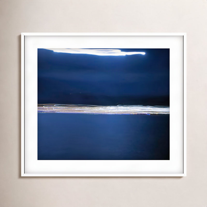 Electric Tartane 2 Print by Francis Augustine, 24" H x 36" W x 0.8" D, White Framed Paper, White