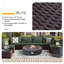 Ensemble de conversation 9 pièces pour terrasse en rotin avec foyer extérieur de 42 pouces et coussin de siège confortable-341449829