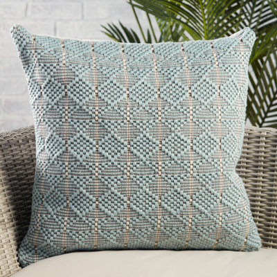 Levon Embroidered Outdoor Throw Pillow