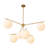 6-Light Opaque White Glass Sphere Tiered Chandelier
