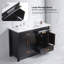 Meuble-lavabo simple 48 po avec comptoir en céramique