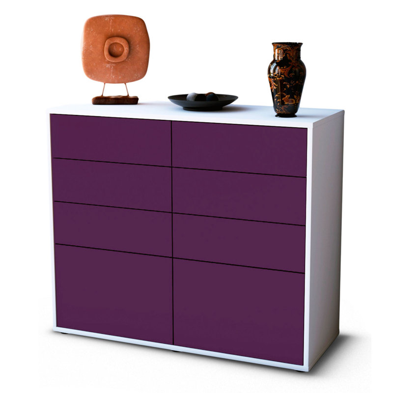 Ravenwood 92cm Sideboard, White/Purple