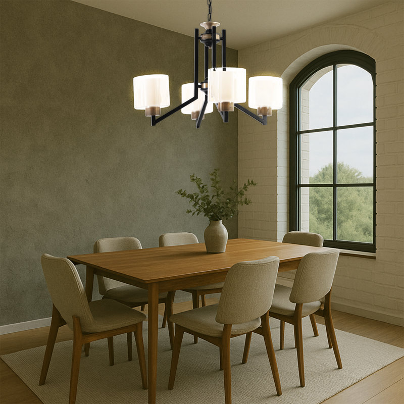 Adjustable Height 4 Lights Classical Chandelier