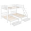 Lit superposé double au-dessus de simple et simple, lit superposé triple en bois avec tiroirs et garde-corps-1719135235