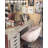 Giselle Antoinette Round Tufted Vanity Chair with 360 Degree Swivel and Stainless Steel Flat Base-1207377232
