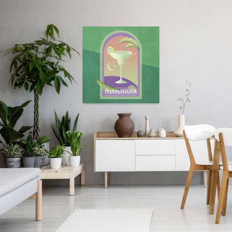 «Margarita Dreams», art rétro rétro paysage naturel, H 36 po x l 36 po