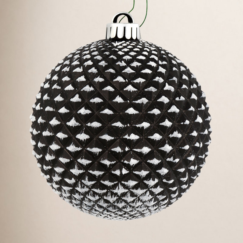 Ornement boule Durian Glitter, Noir