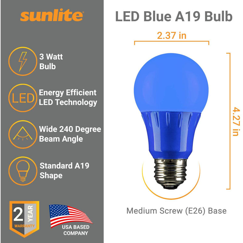 3 W A19 E26/Medium (Standard) LED Bulb
