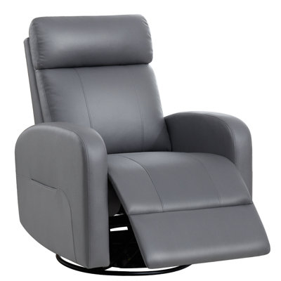 Silina 37""W Swivel Rocker Glider Upholstered Manual Recliner Chair -  Aemeios, RC-2601-DKGrey