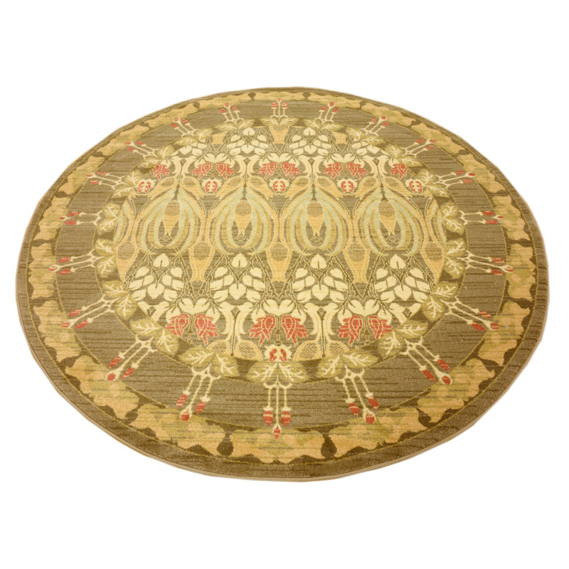 Tapis brun ikat Moore, Rond 6 pi 1 po